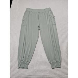 aerie Wide Leg Jogger Pants in Sage Green